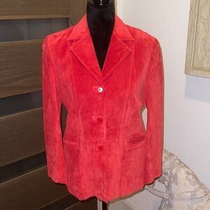 Liz Claiborne Vintage Suede Red Blazer
